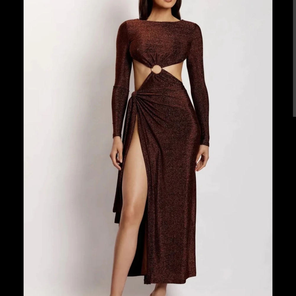 Meshki christina backless maxi wrap dress